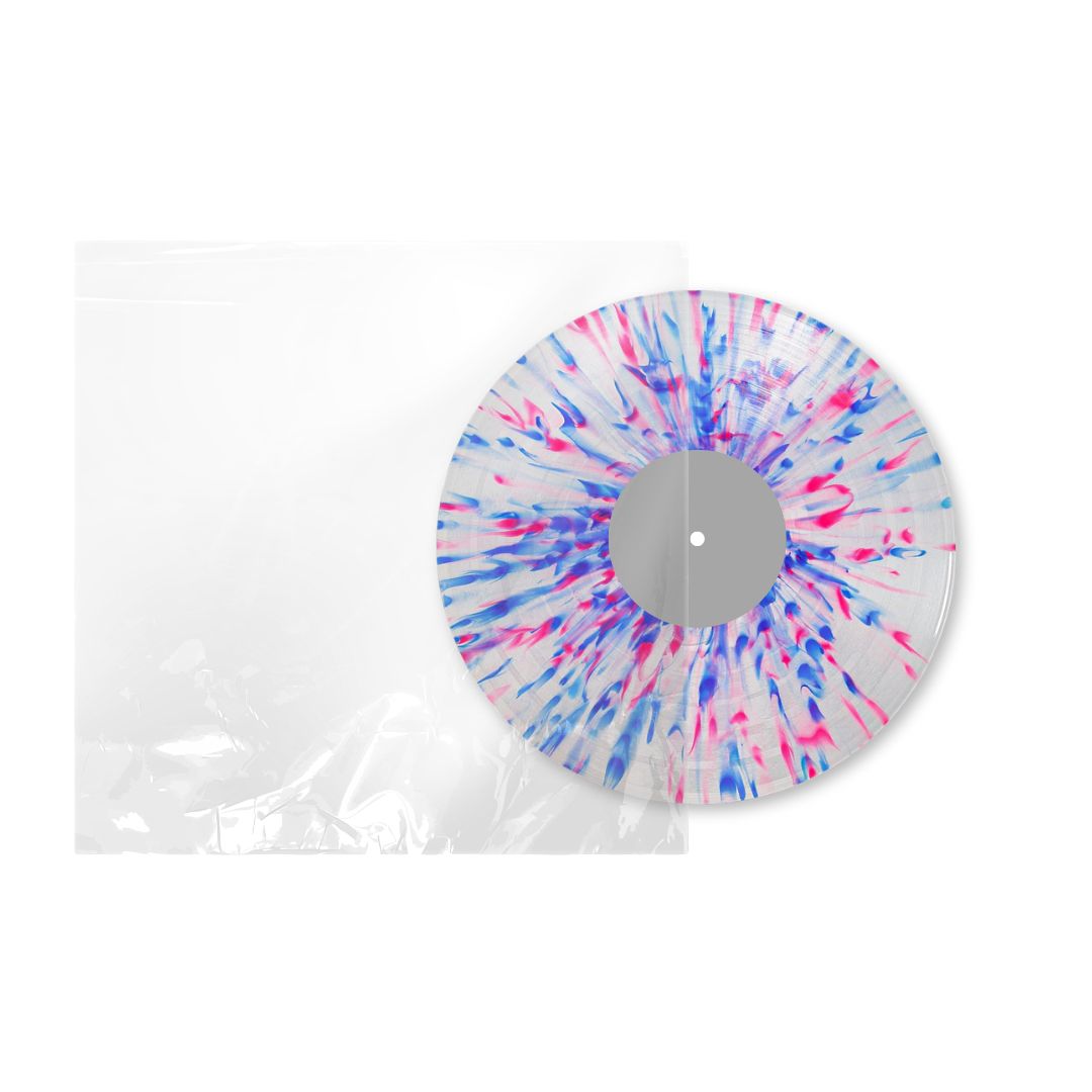 Limited Edition Hot Pink / Lucky Iris Blue Splatter 12" Vinyl Album + T-shirt BUNDLE (PREORDER)