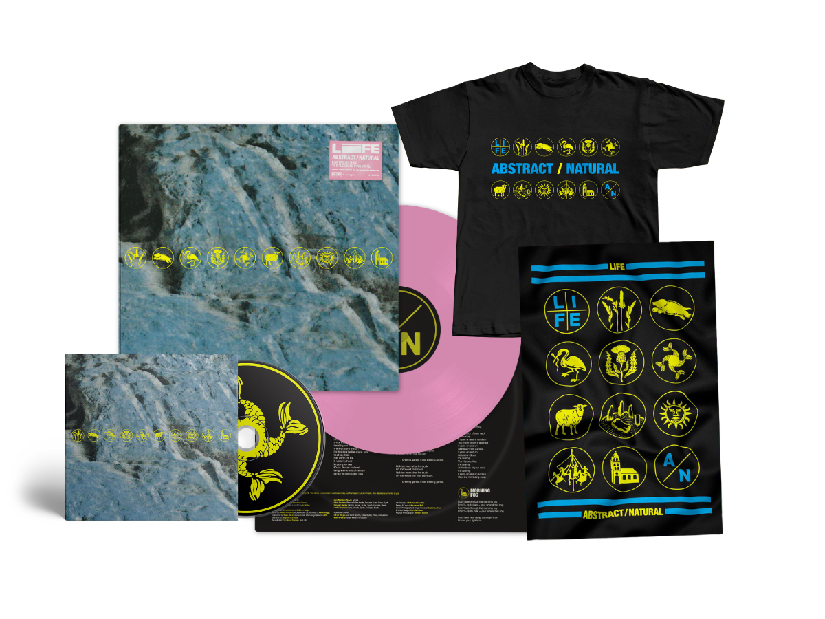 ABSTRACT / NATURAL Gatefold LP 12" Thistles Kiss Pink Vinyl with Digitpak CD, T-shirt & Towel BUNDLE